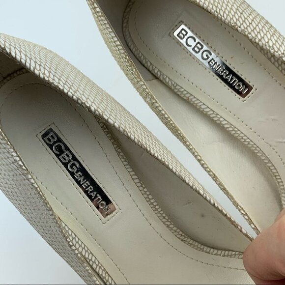 Bcbgeneration heels 7.5 37.5 parade white leather - Picture 9 of 11